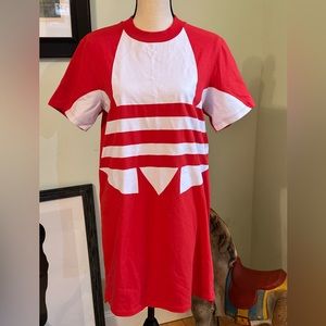 ADIDAS Large Logo Womens T-Shirt Dress Sz-Small